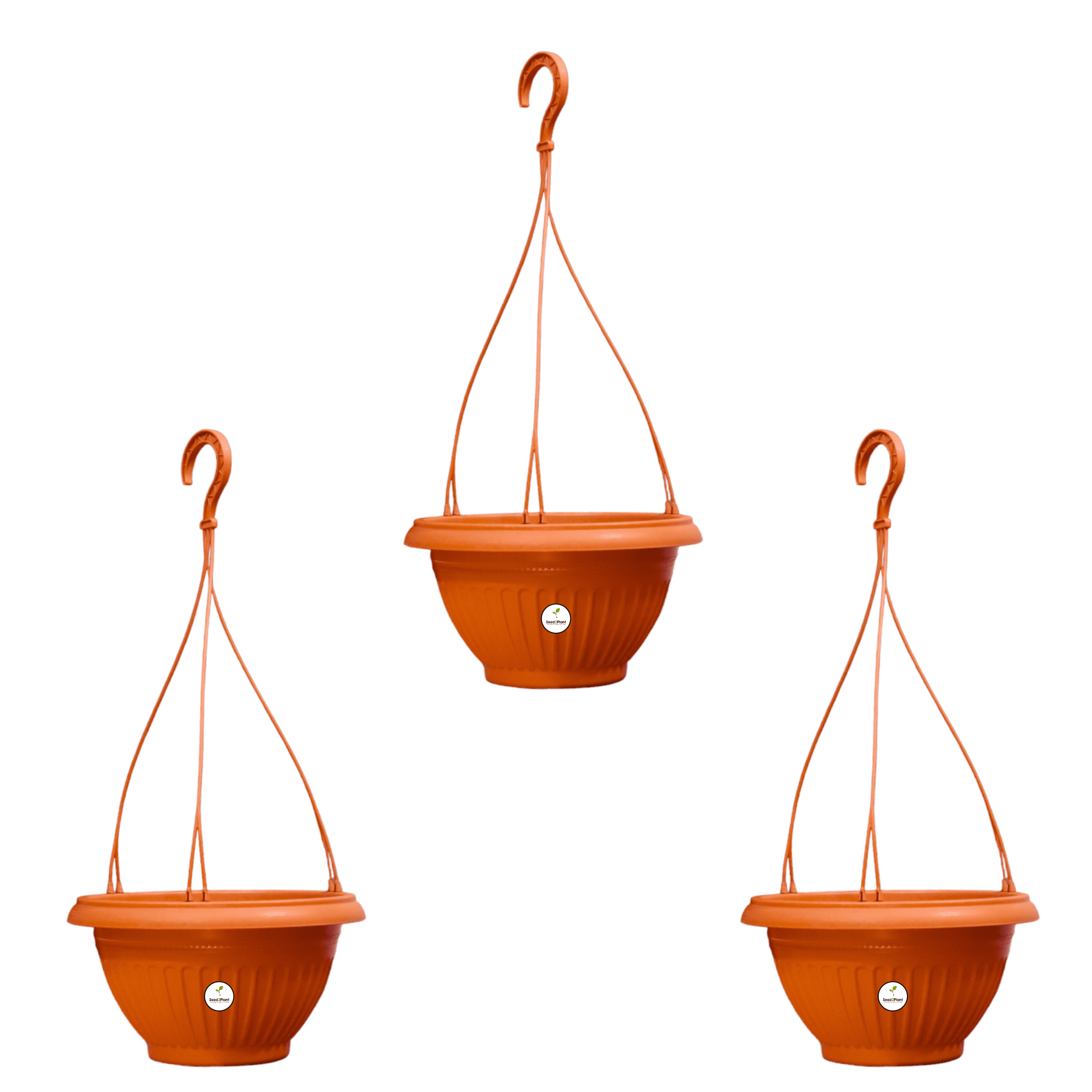 Plastic Hanging Pot - Terracotta Colour