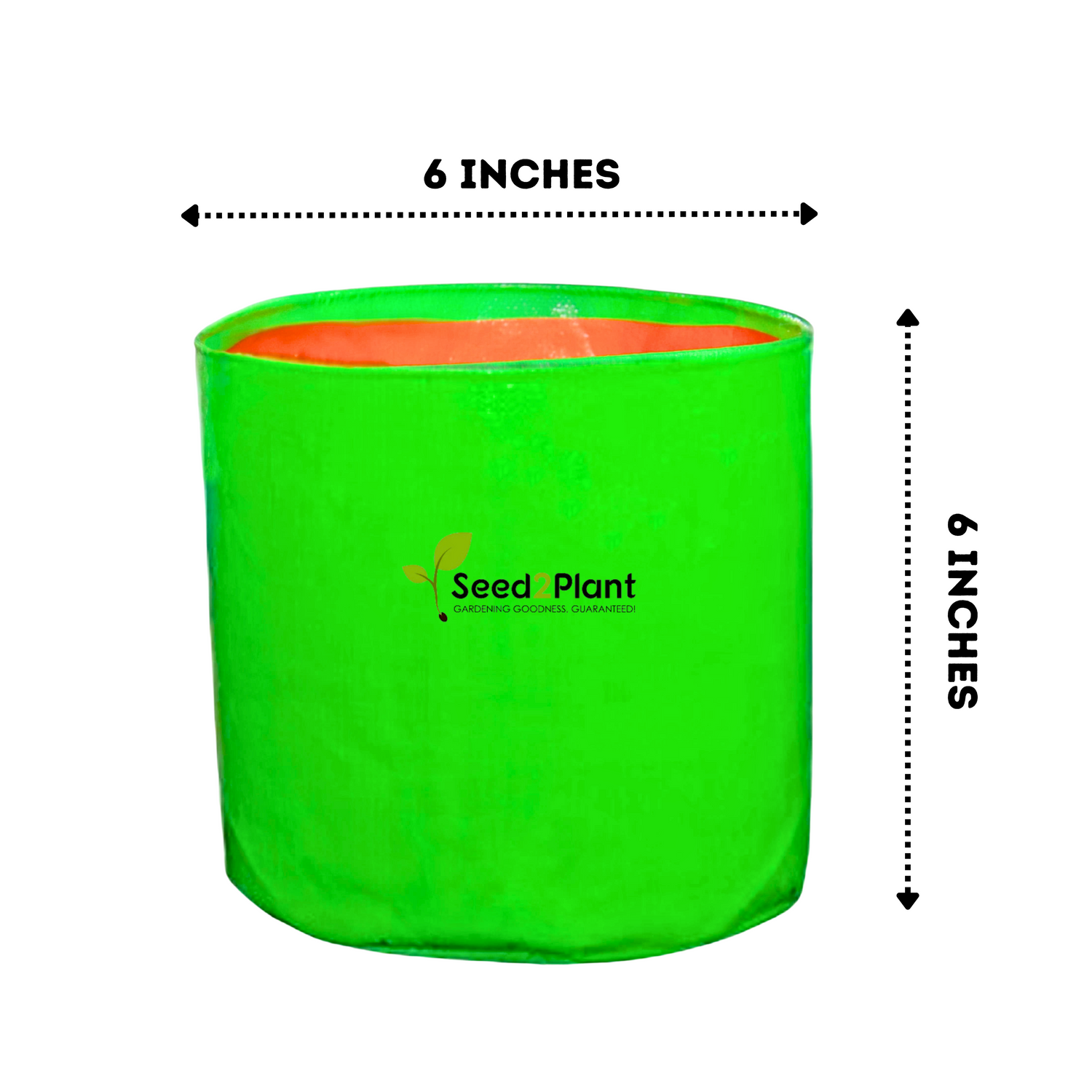 6x6 Inches (½x½ Ft) - 260 GSM HDPE Round Grow Bag