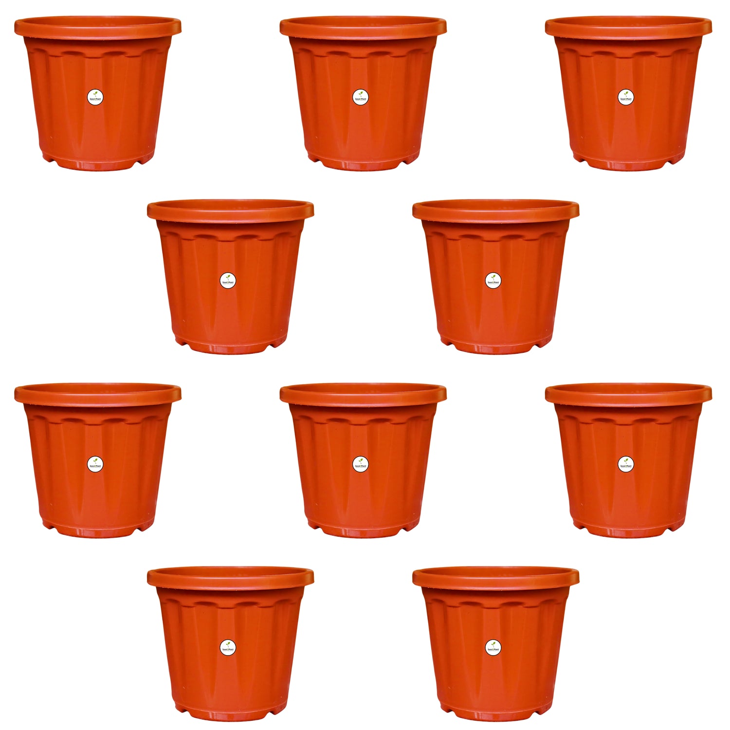 7 Inch Plastic Pot / Planter - Terracotta Colour