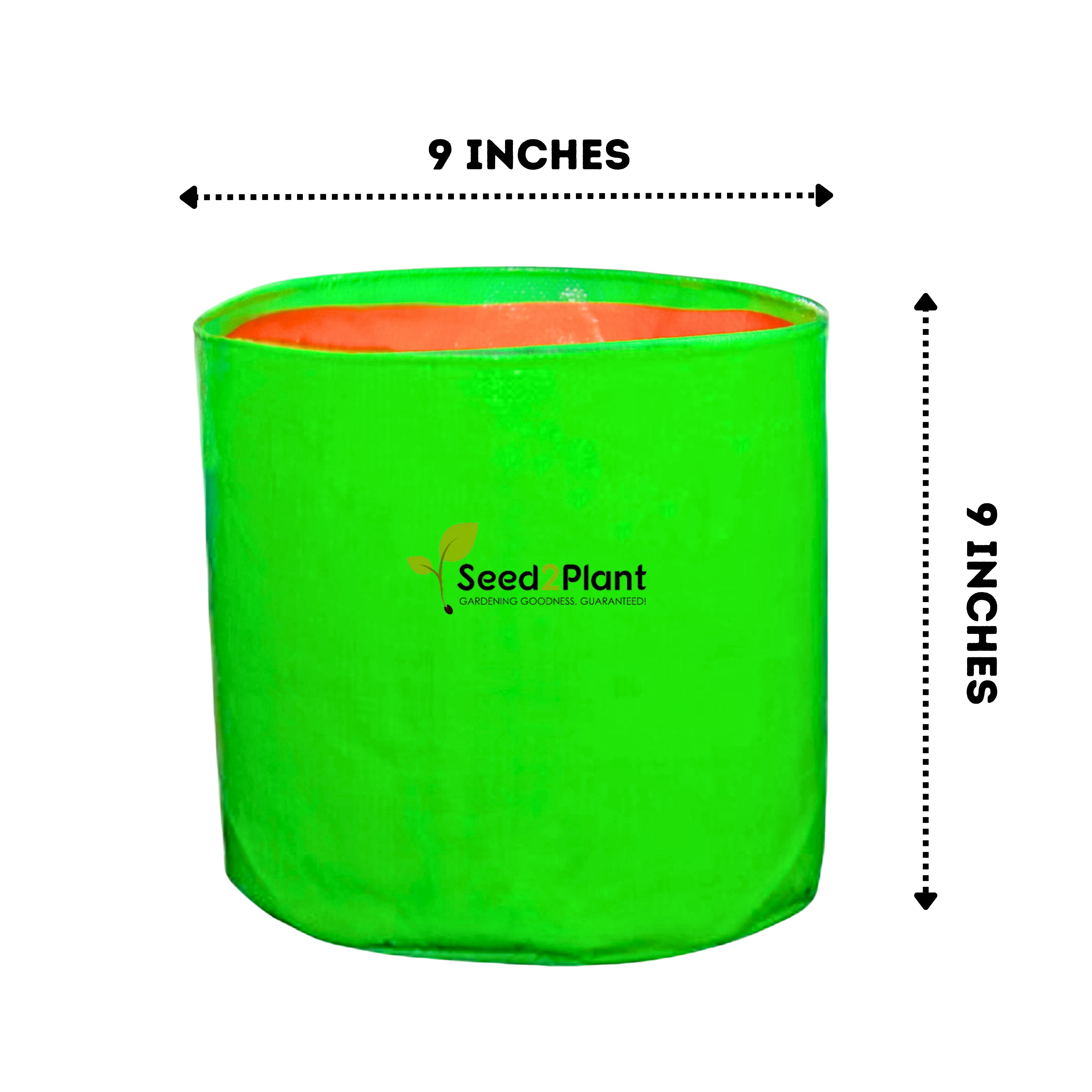 9x9 Inches (¾x¾ Ft) - 220 GSM HDPE Round Grow Bag