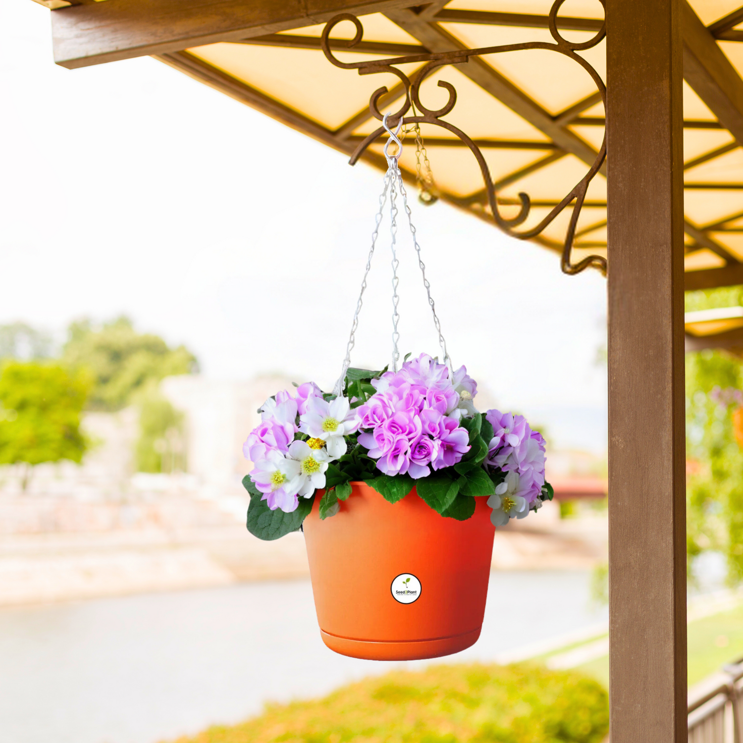 Breezy Balcony Hanging Planter - Terracotta Colour