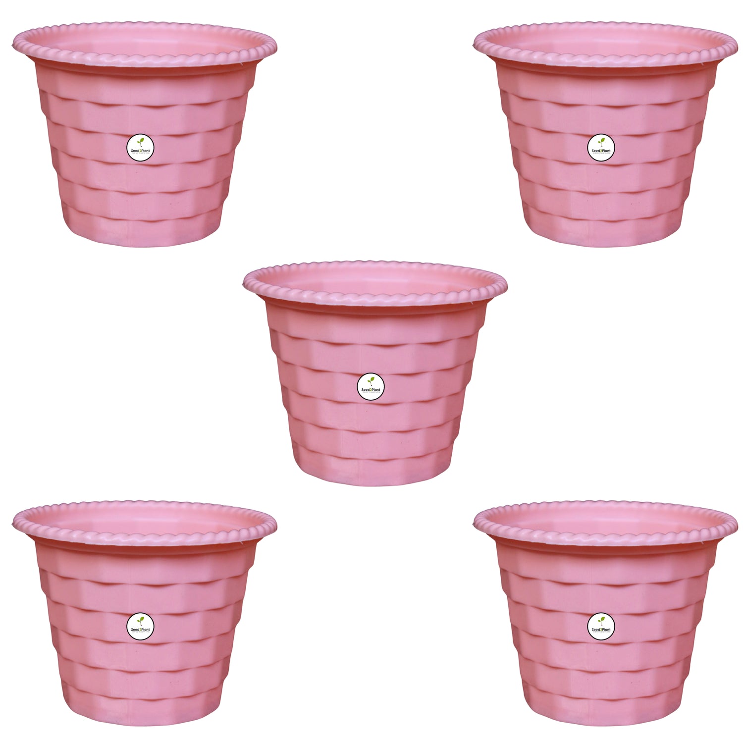 Brick Pattern Indoor Pot - Pink Colour