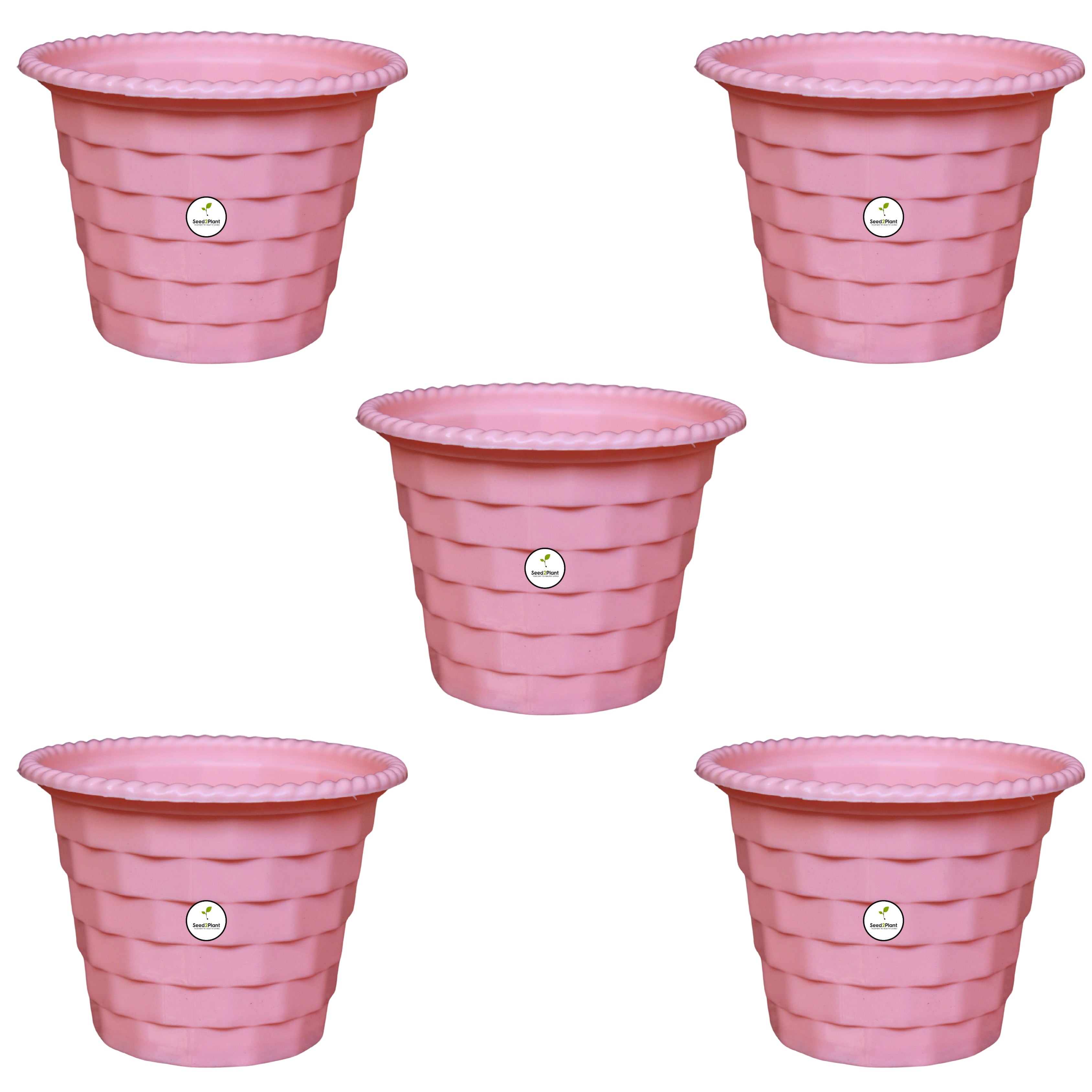 Brick Pattern Indoor Pot - Pink Colour