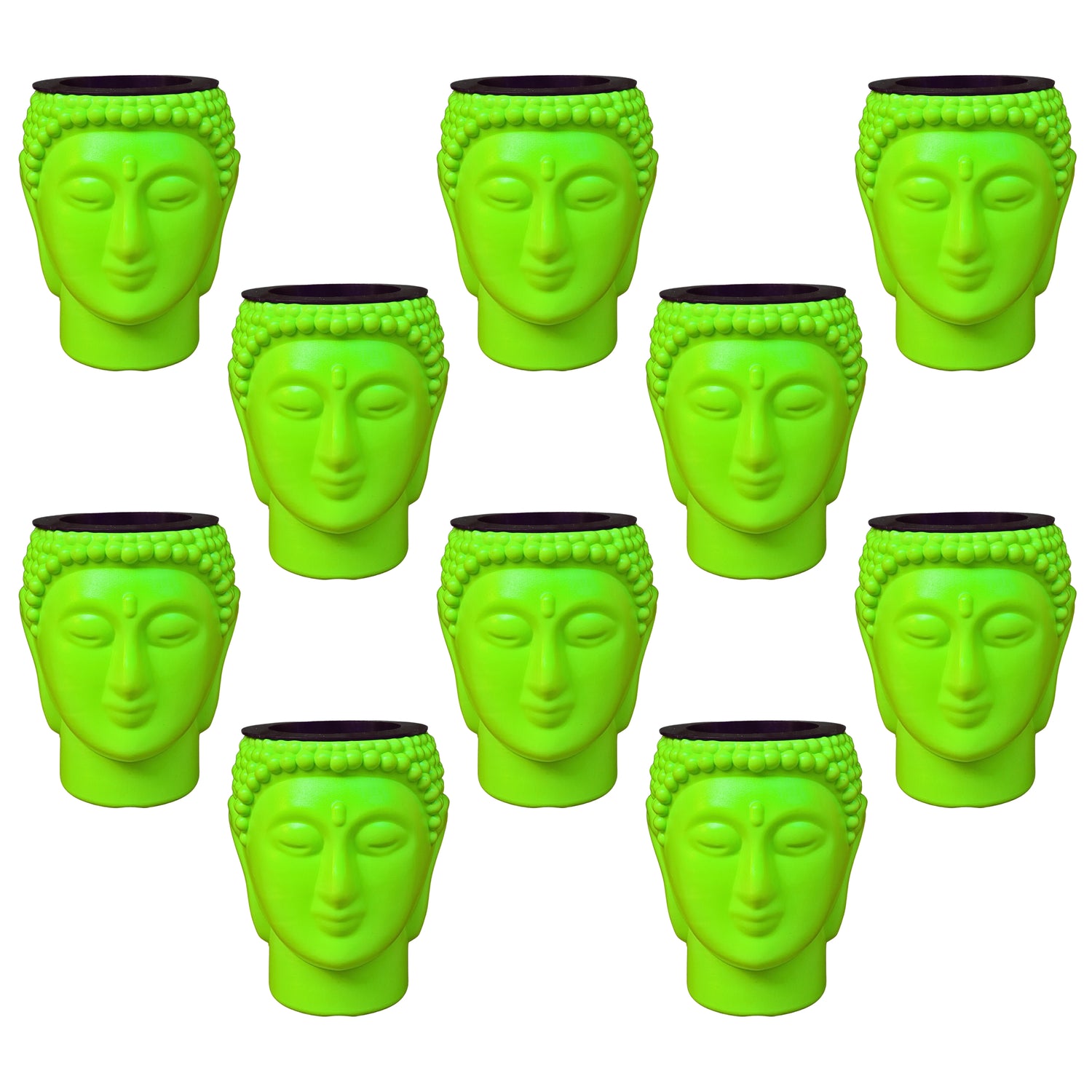 Buddha Pot / Planter - Green Colour