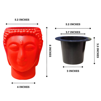 Buddha Pot / Planter - Red Colour