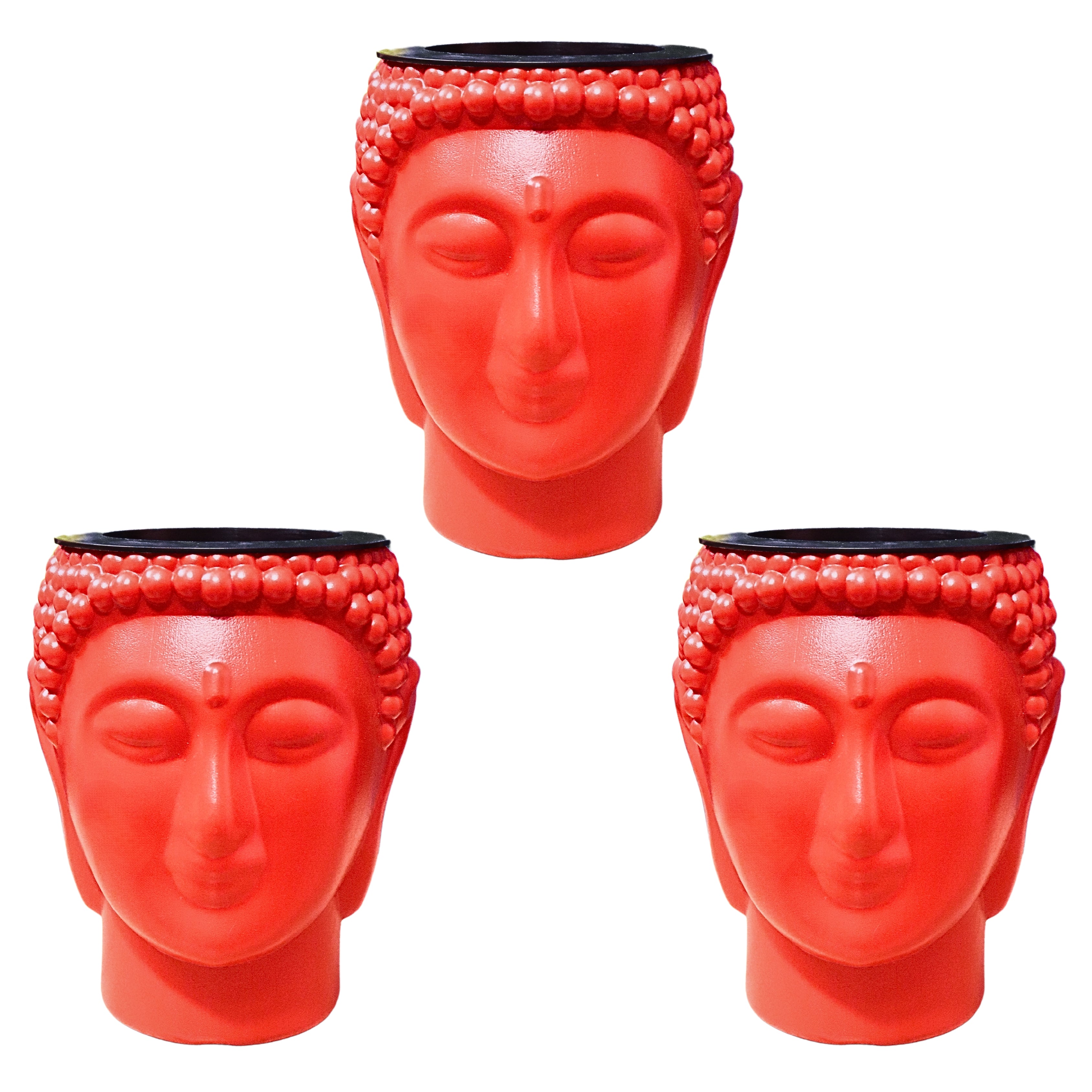 Buddha Pot / Planter - Red Colour