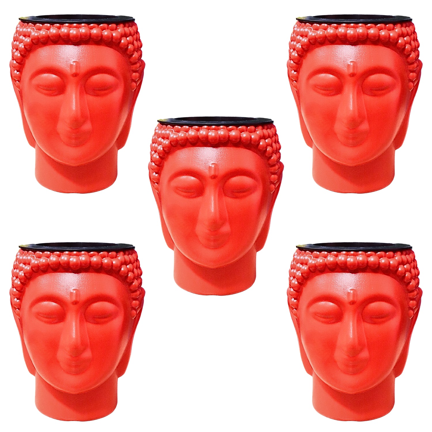 Buddha Pot / Planter - Red Colour