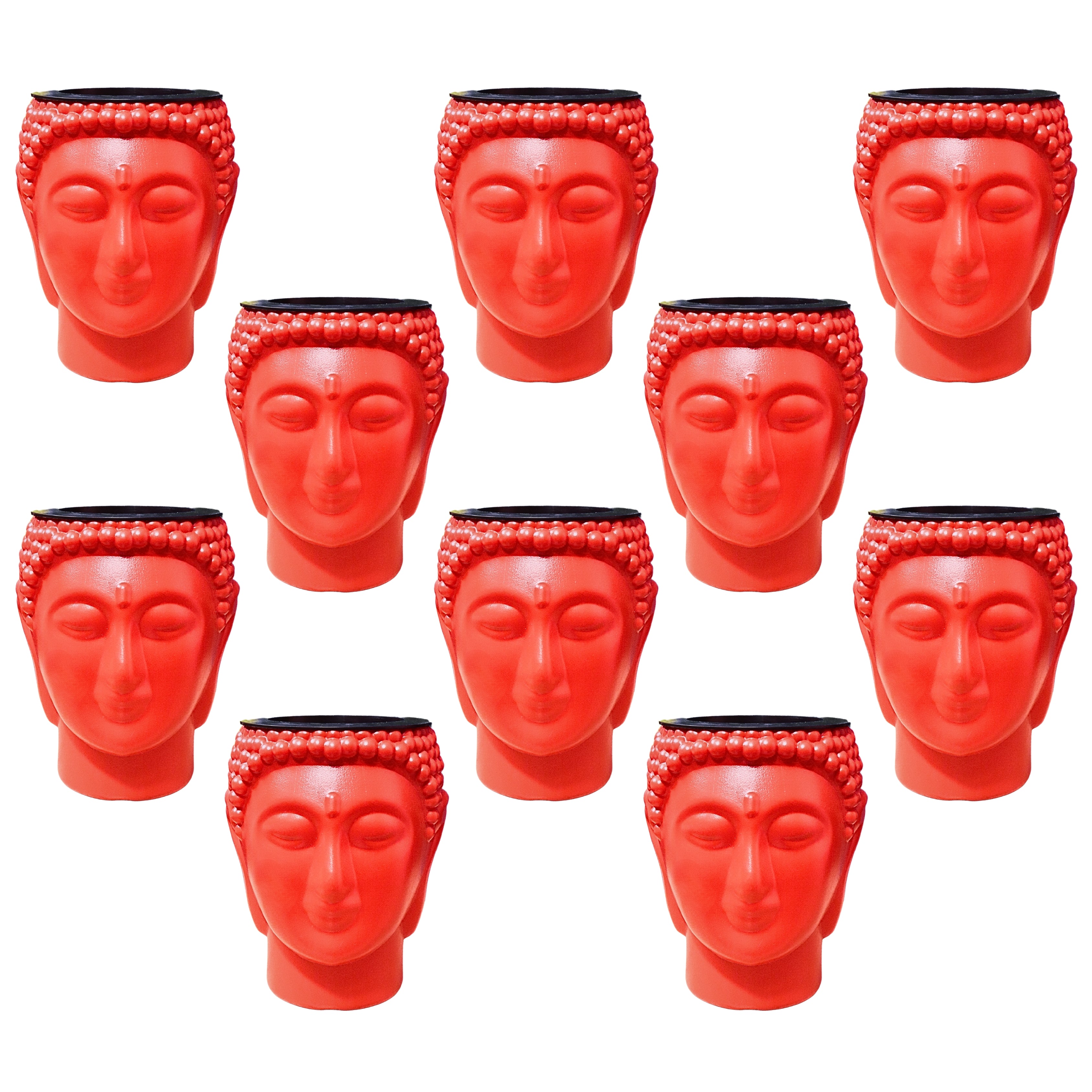 Buddha Pot / Planter - Red Colour