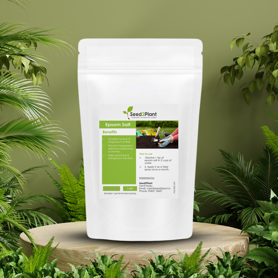Epsom Salt for Magnesium Deficiency of Plants - 100% Organic