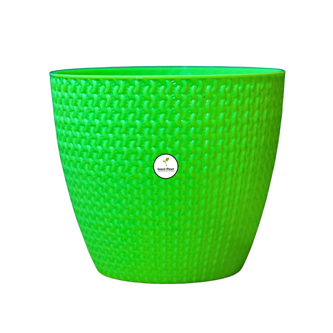 Flora Small Indoor Plastic Pot - Green Colour
