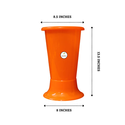 Galaxy Indoor Plastic Pot - Orange Colour