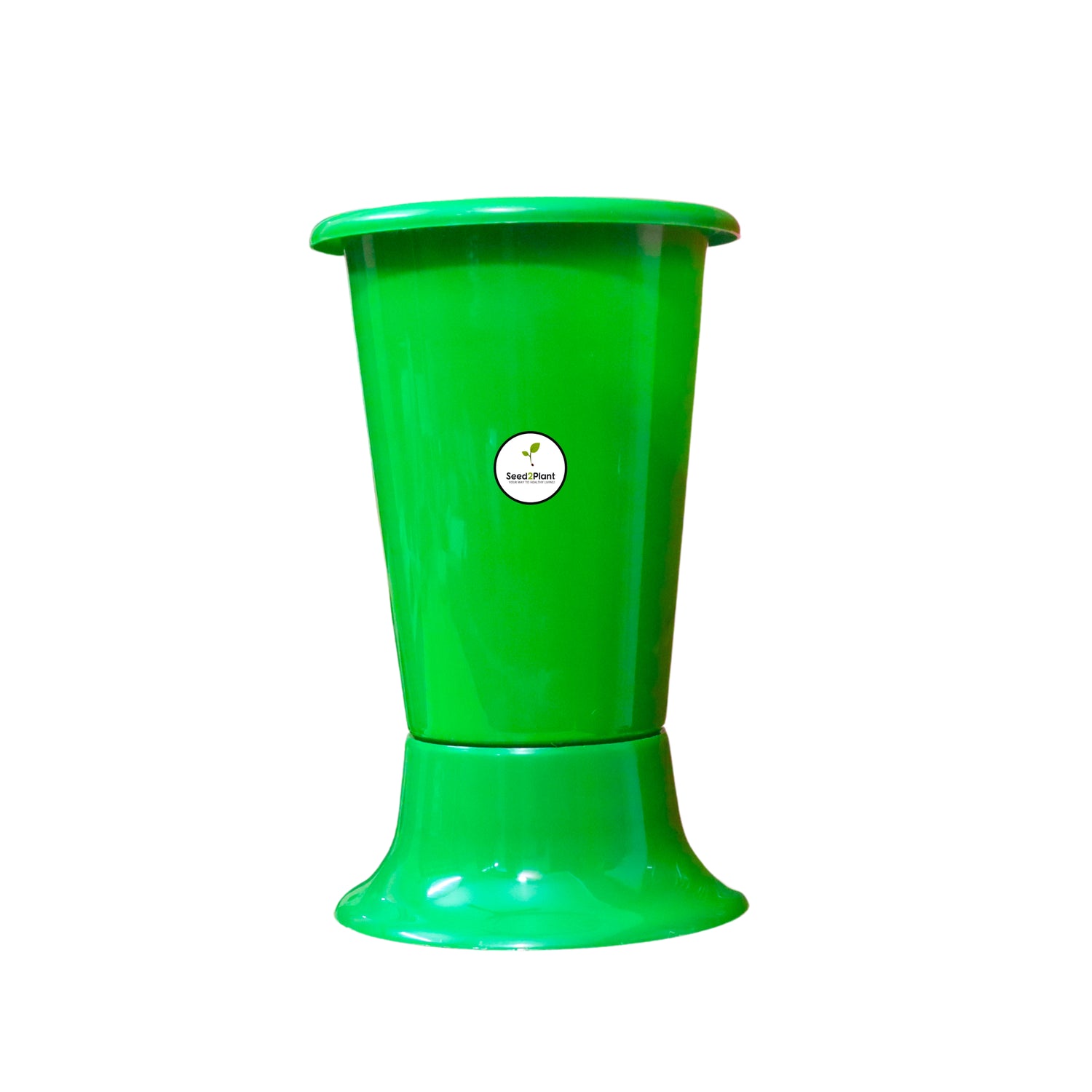 Galaxy Indoor Plastic Pot - Dark Green Colour