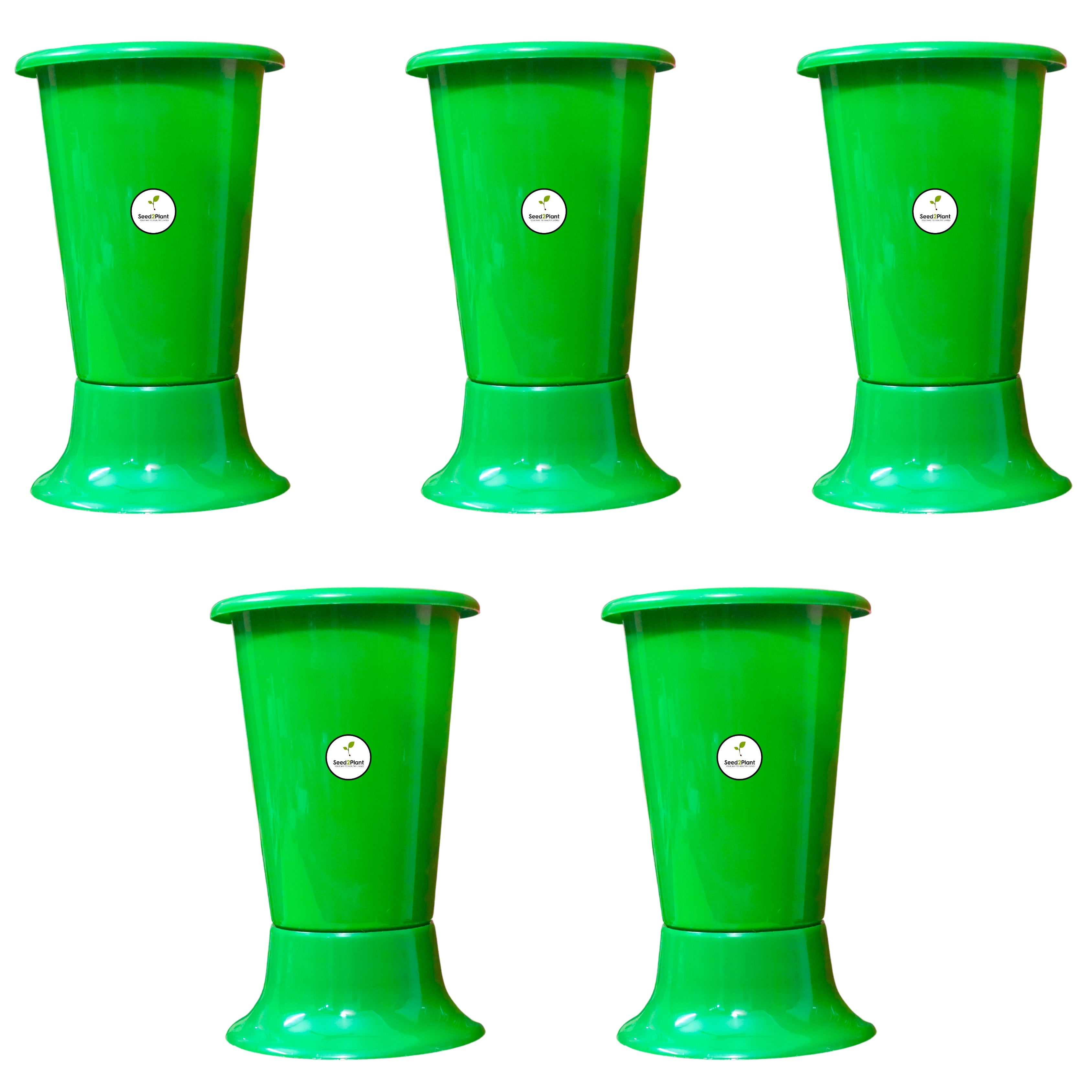 Galaxy Indoor Plastic Pot - Dark Green Colour