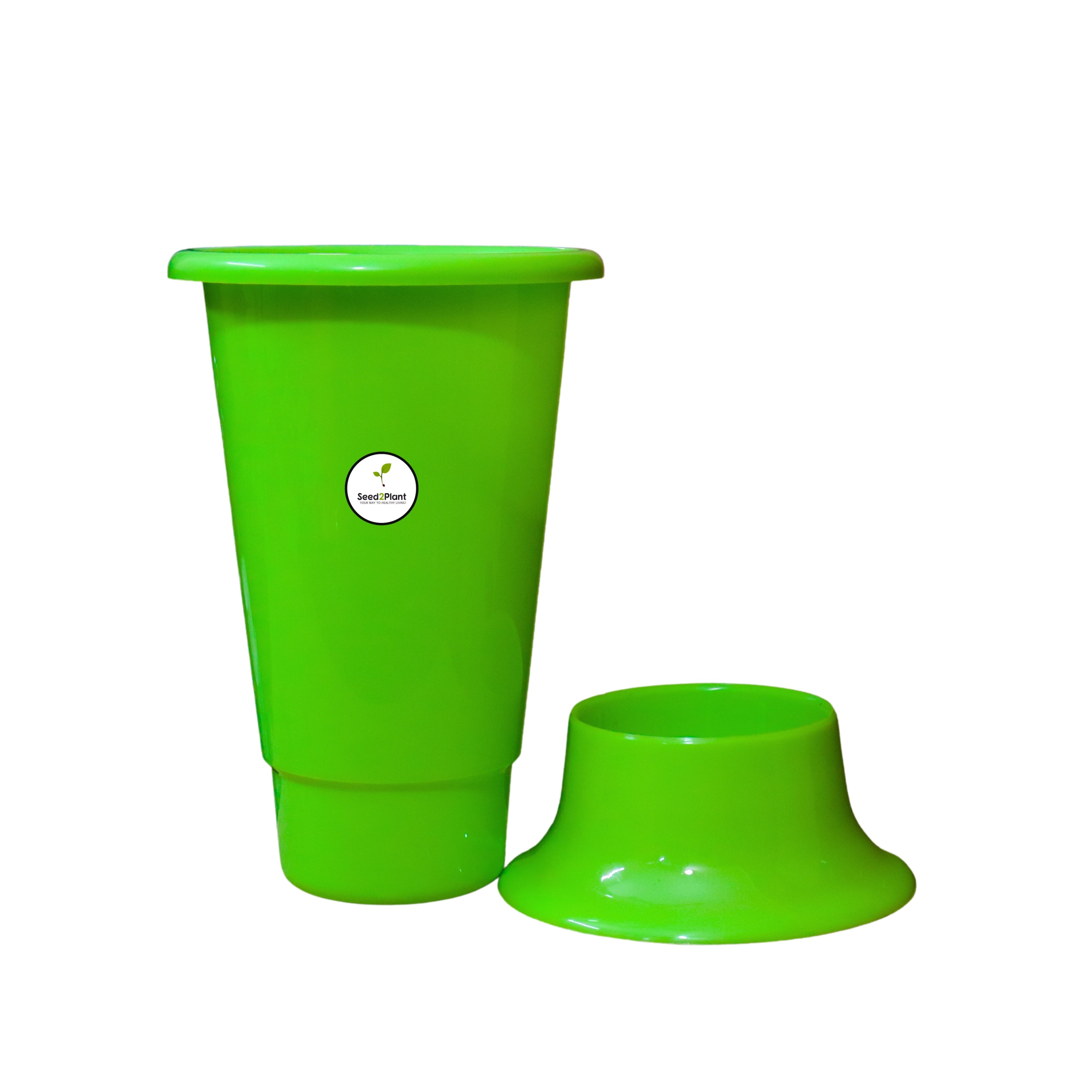 Galaxy Indoor Plastic Pot - Green Colour