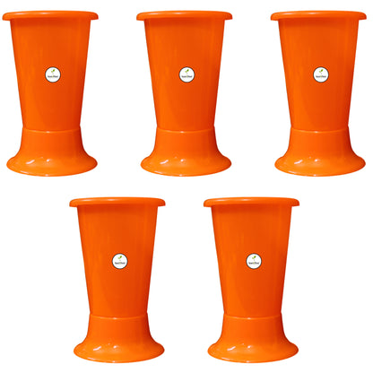 Galaxy Indoor Plastic Pot - Orange Colour