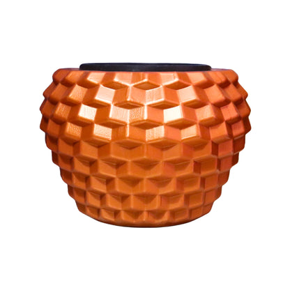 Geometric Elegance Indoor Planter (with Inner Pot) - Golden Colour
