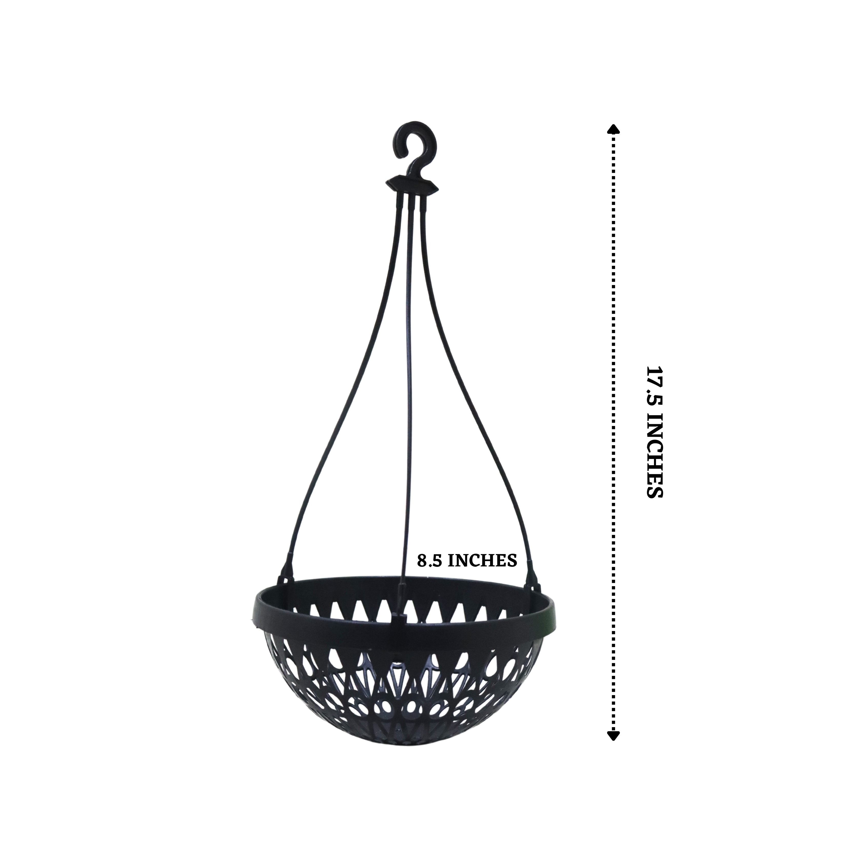 Hanging Orchid Pot - Black Colour