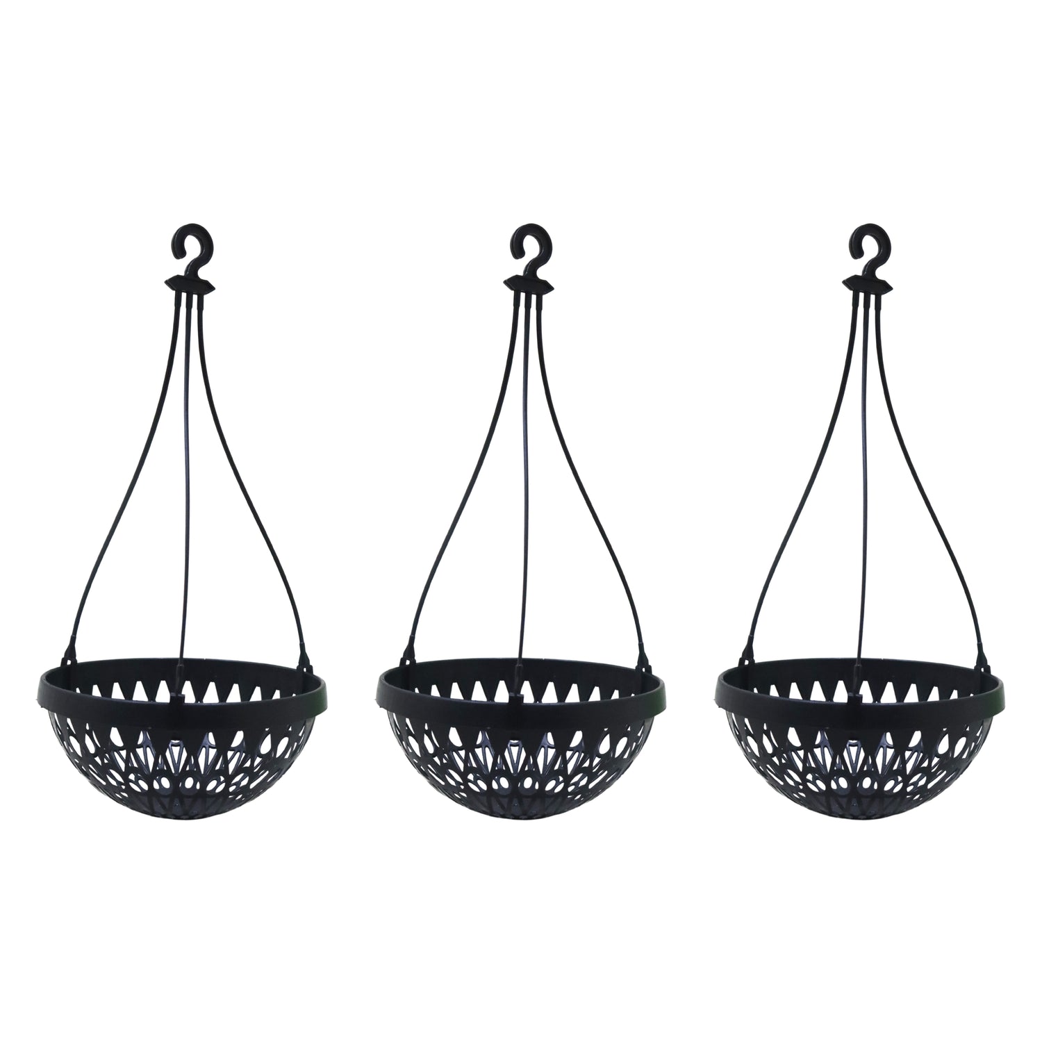 Hanging Orchid Pot - Black Colour