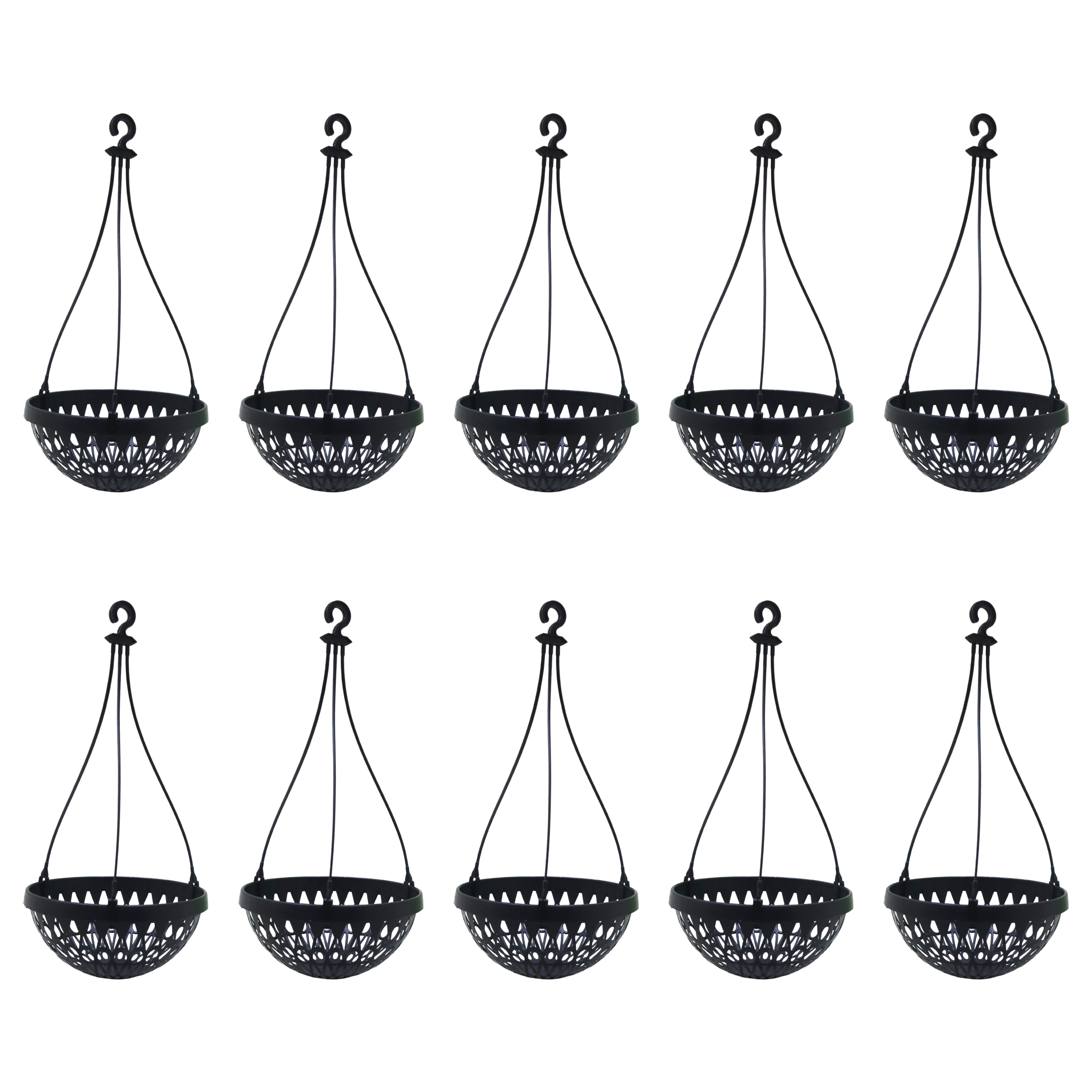 Hanging Orchid Pot - Black Colour