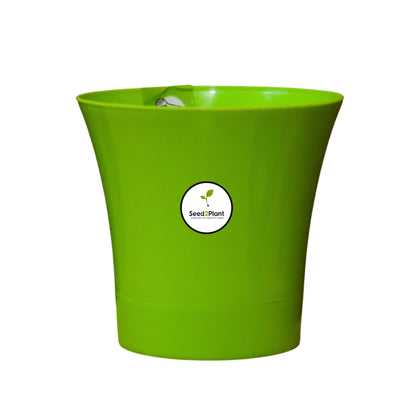 Self Watering Indoor Plastic Pot - Green Colour