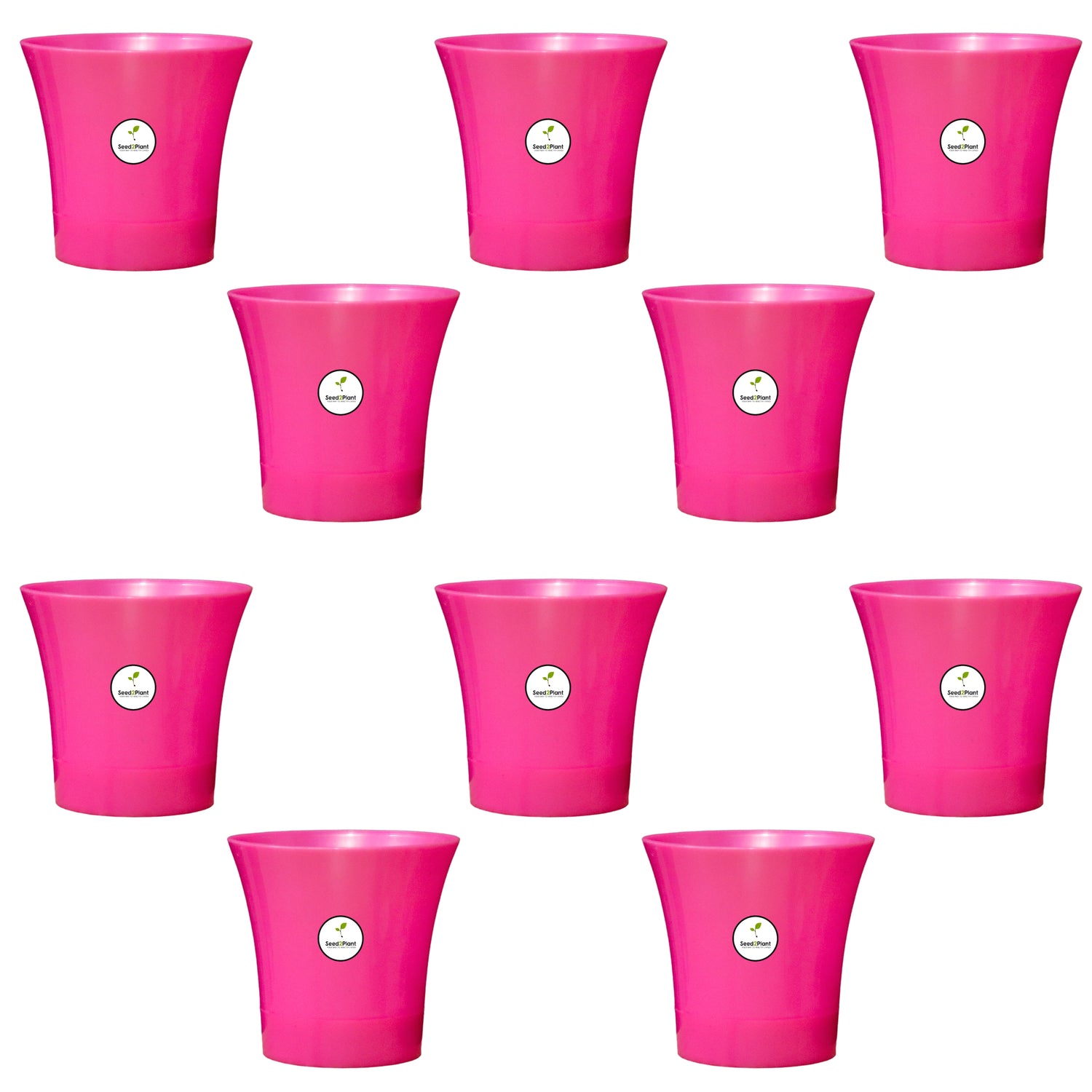 Self Watering Indoor Plastic Pot - Pink Colour