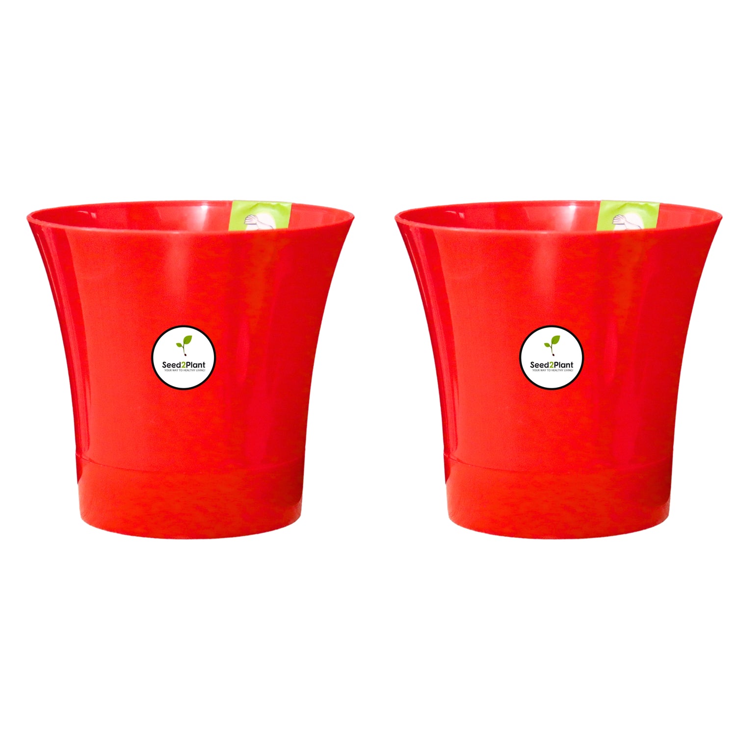 Self Watering Indoor Plastic Pot - Red Colour