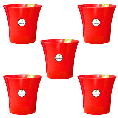 Self Watering Indoor Plastic Pot - Red Colour