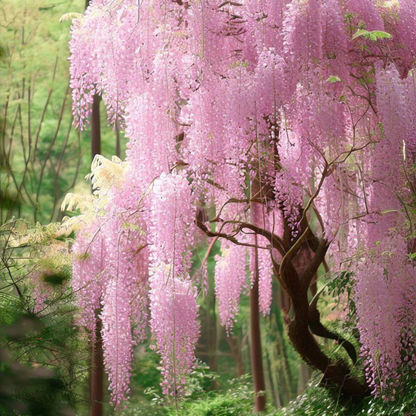 Japanese Pink Wisteria (Wisteria floribunda) Rare Fragrant Flowering Live Plant