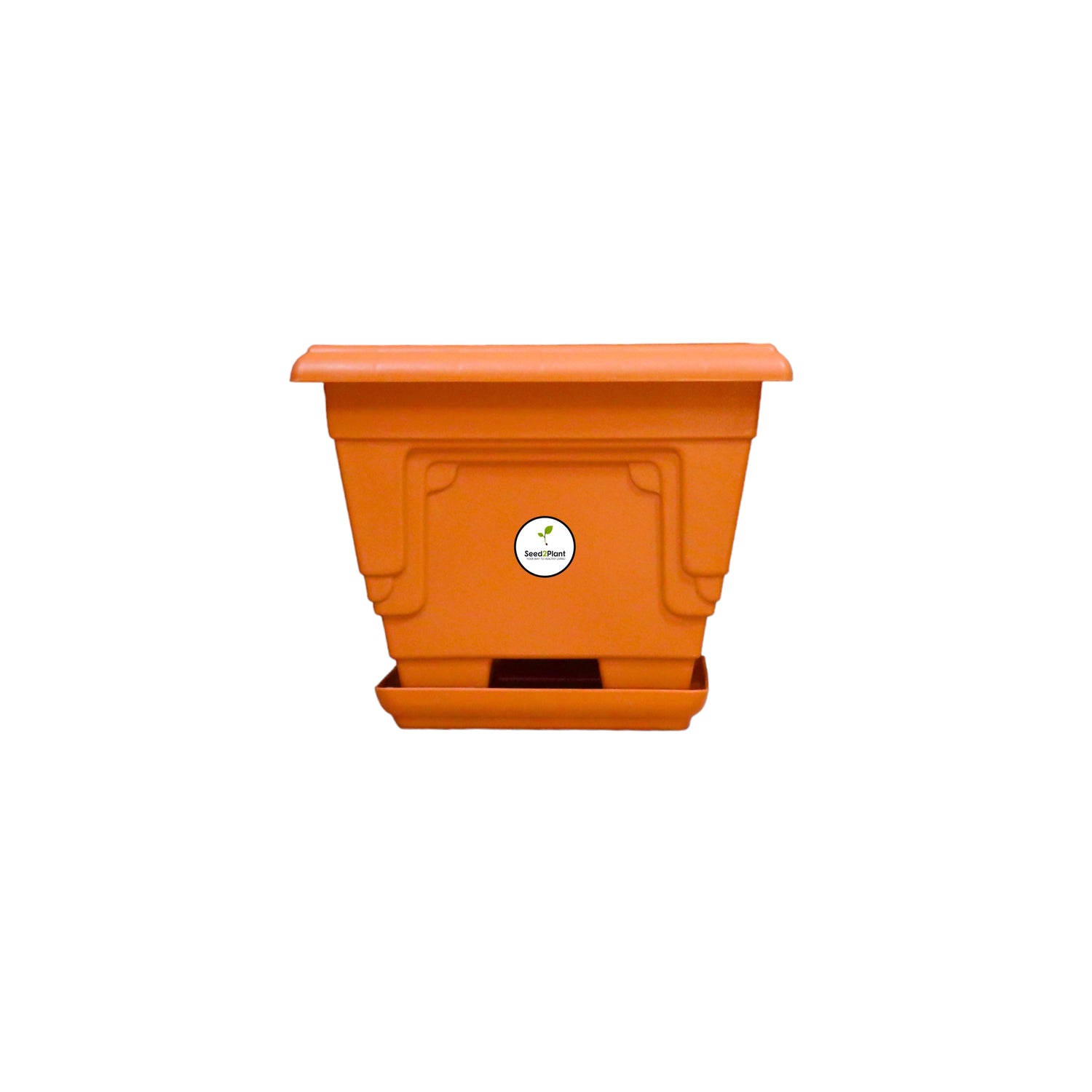 Prakriti Planter | Stylish Indian Terrace Garden 8 Inch Pot - Terracotta Colour