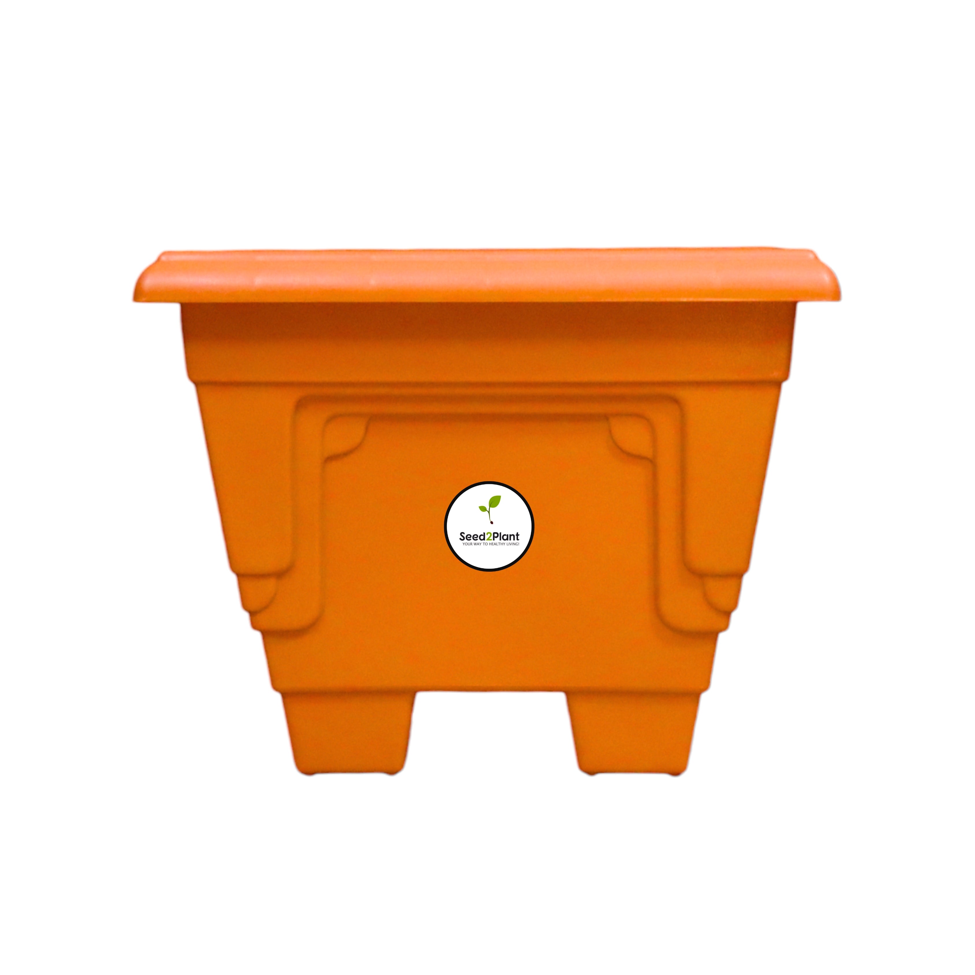 Prakriti Planter | Stylish Indian Terrace Garden 14 Inch Pot - Terracotta Colour