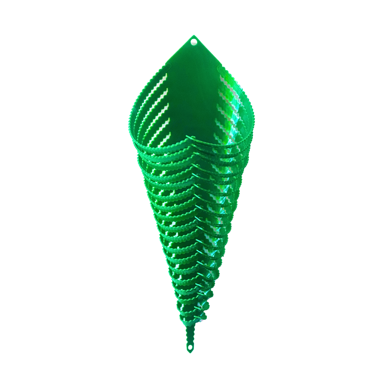 Plastic Orchid Cone - Green Colour