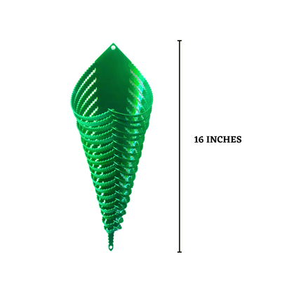 Plastic Orchid Cone - Green Colour