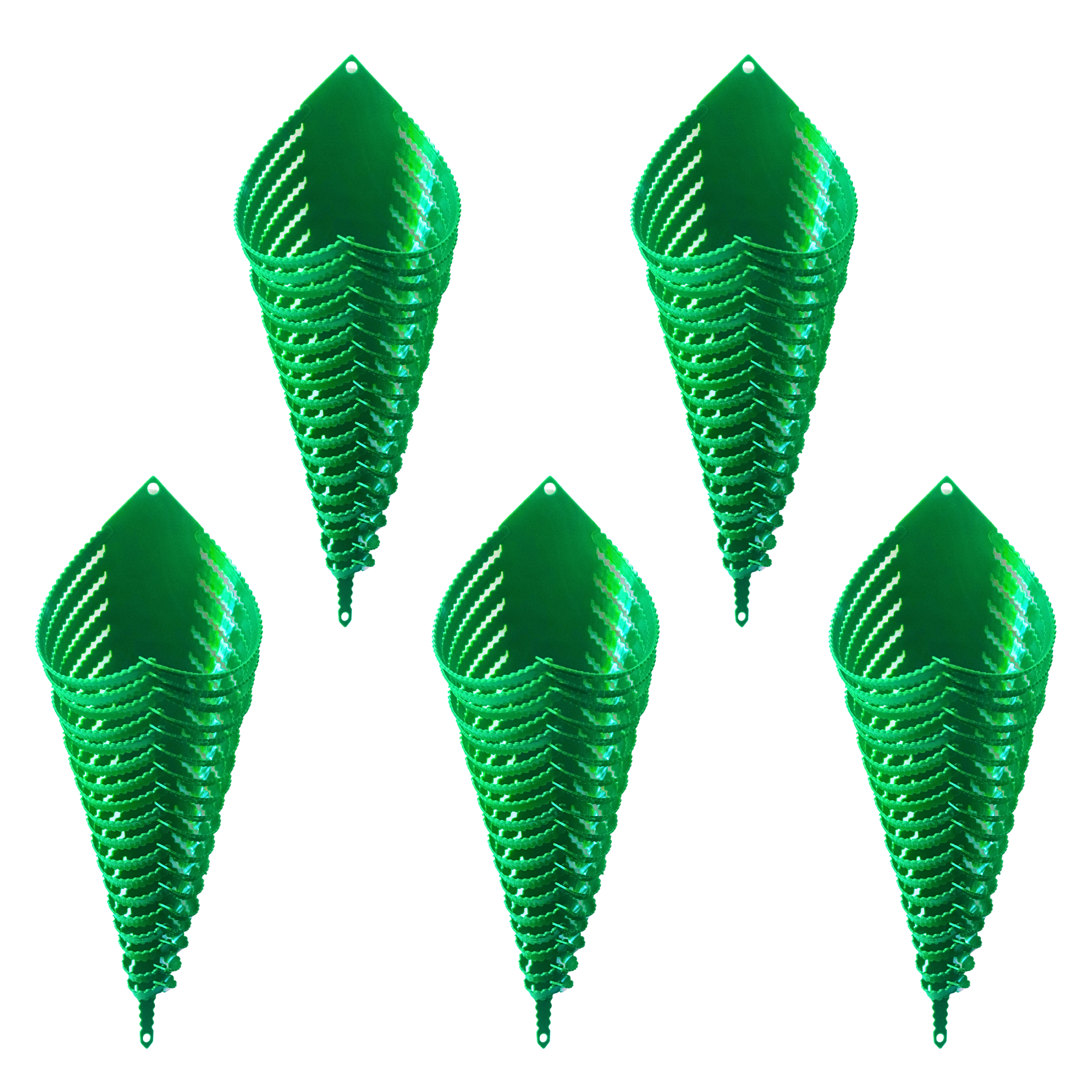 Plastic Orchid Cone - Green Colour