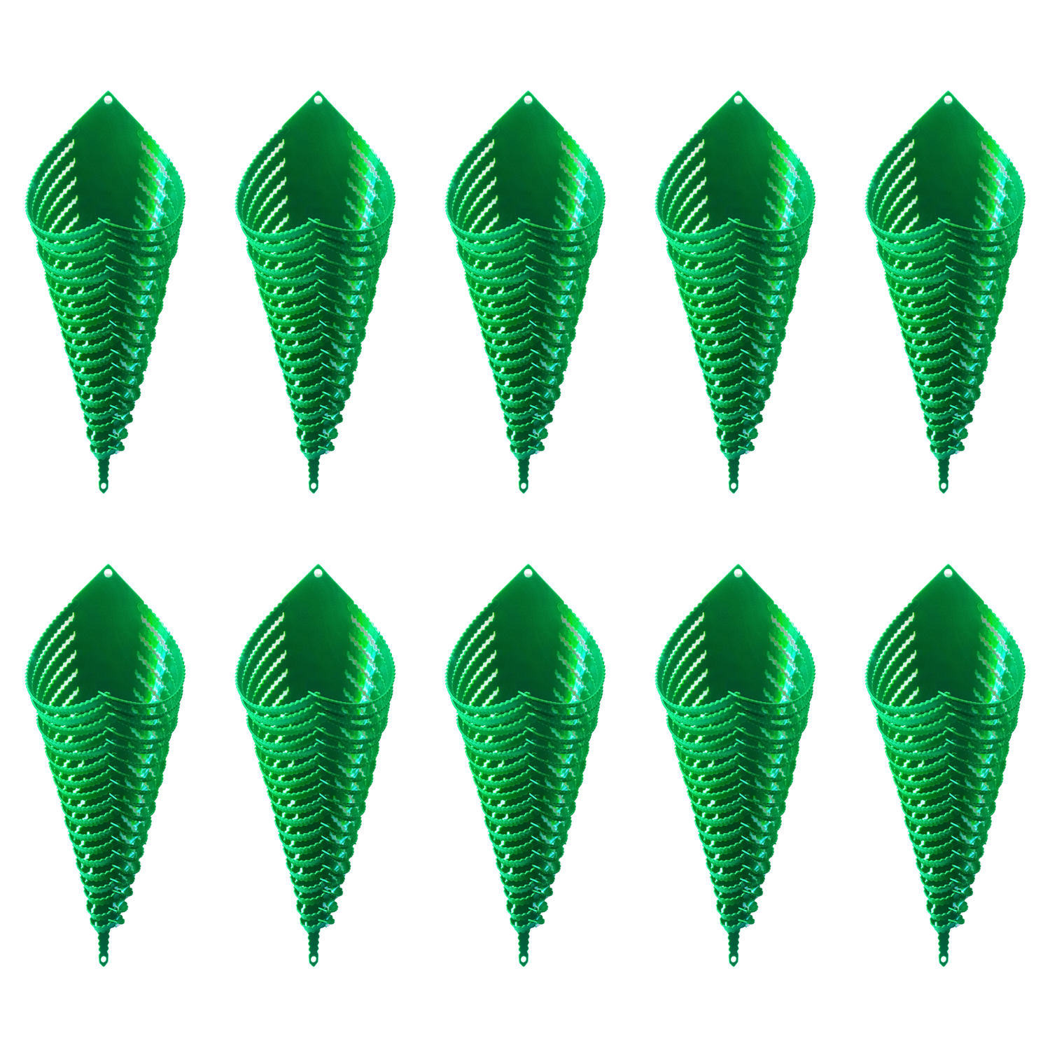 Plastic Orchid Cone - Green Colour