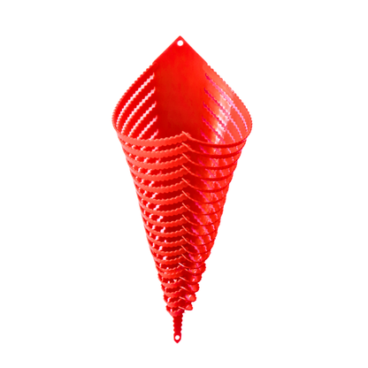 Plastic Orchid Cone - Red Colour