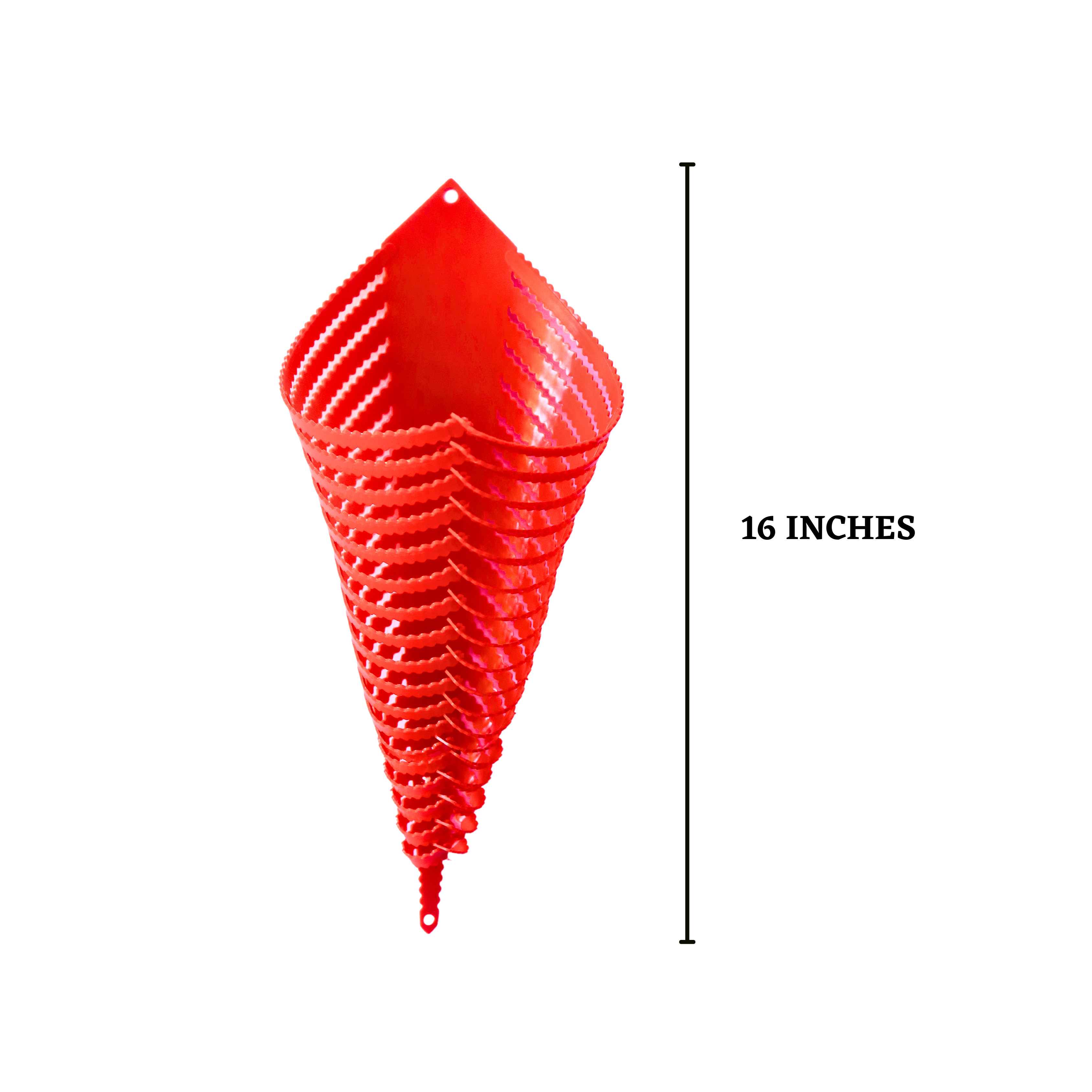 Plastic Orchid Cone - Red Colour