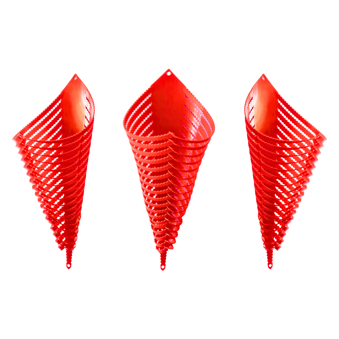Plastic Orchid Cone - Red Colour