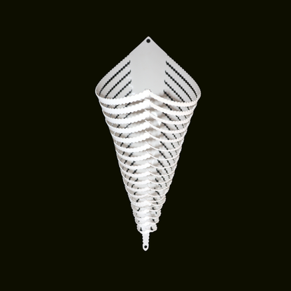 Plastic Orchid Cone - White Colour