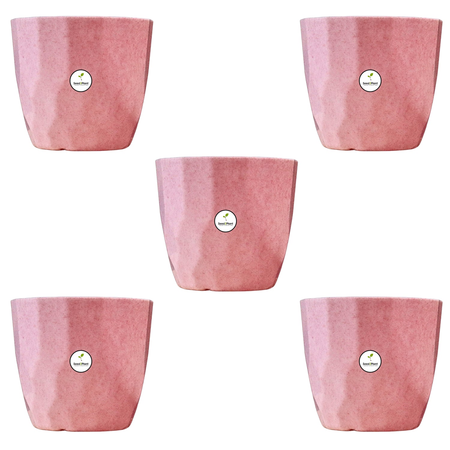 Indoor Tabletop Small Planter Plastic Pot - Light Pink Colour