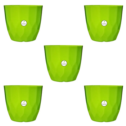 Indoor Tabletop Small Planter Plastic Pot - Green Colour