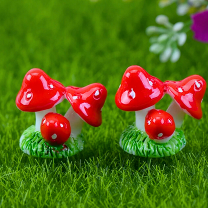 Tri Mushroom Garden Decorative Miniature