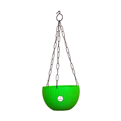 Ultra Model Virgin Plastic Hanging Pot - Green Colour