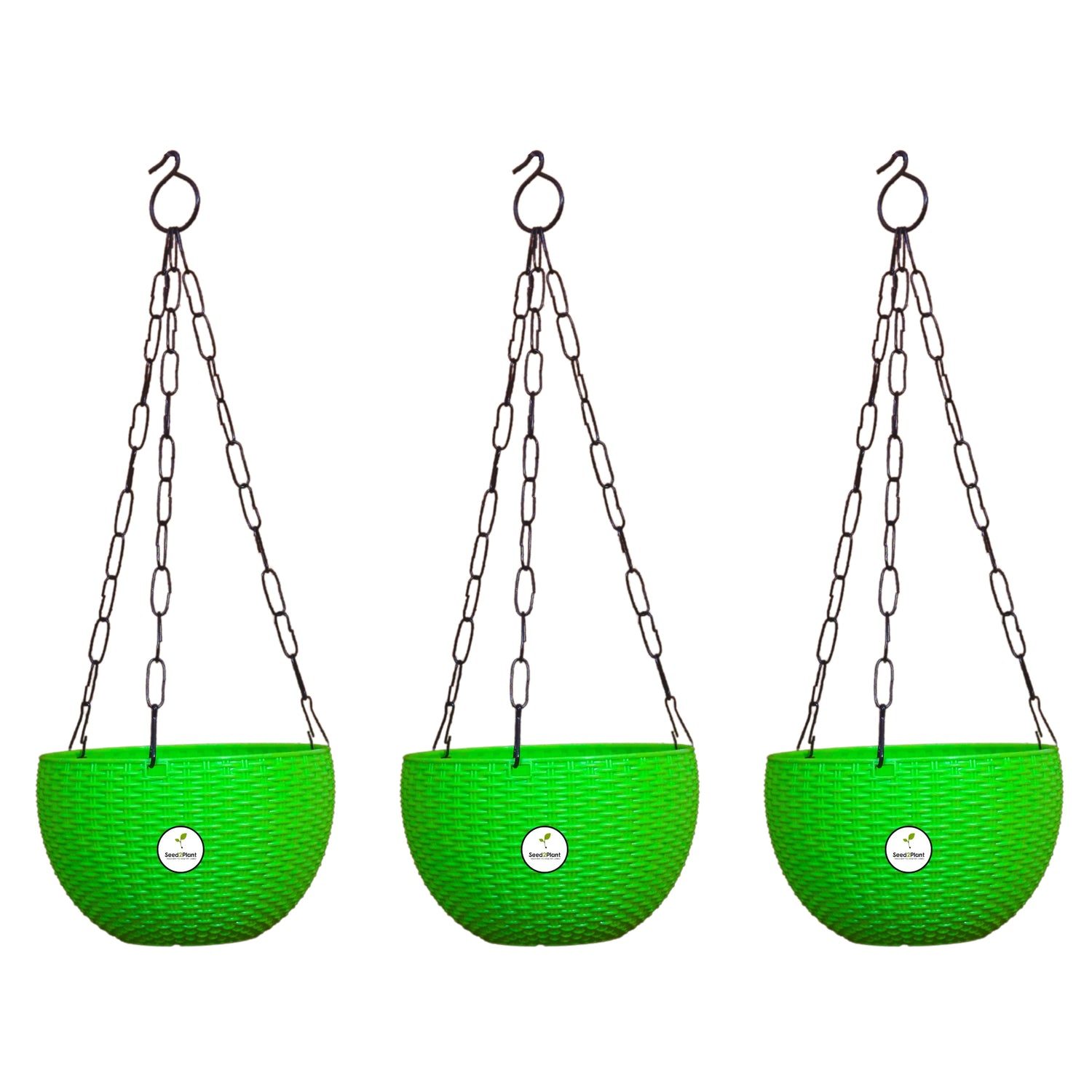 Ultra Model Virgin Plastic Hanging Pot - Green Colour