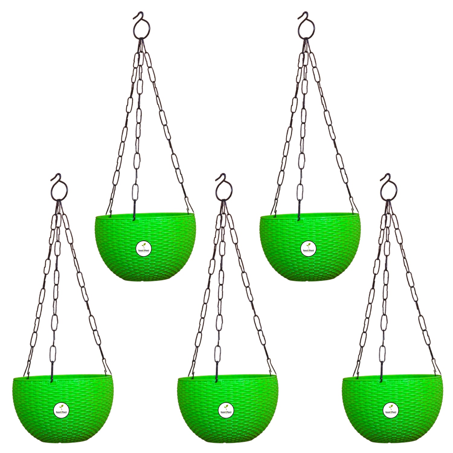 Ultra Model Virgin Plastic Hanging Pot - Green Colour