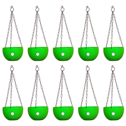 Ultra Model Virgin Plastic Hanging Pot - Green Colour