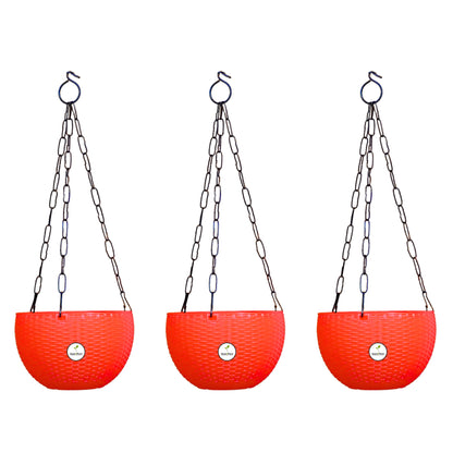 Ultra Model Virgin Plastic Hanging Pot - Red Colour