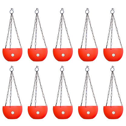 Ultra Model Virgin Plastic Hanging Pot - Red Colour