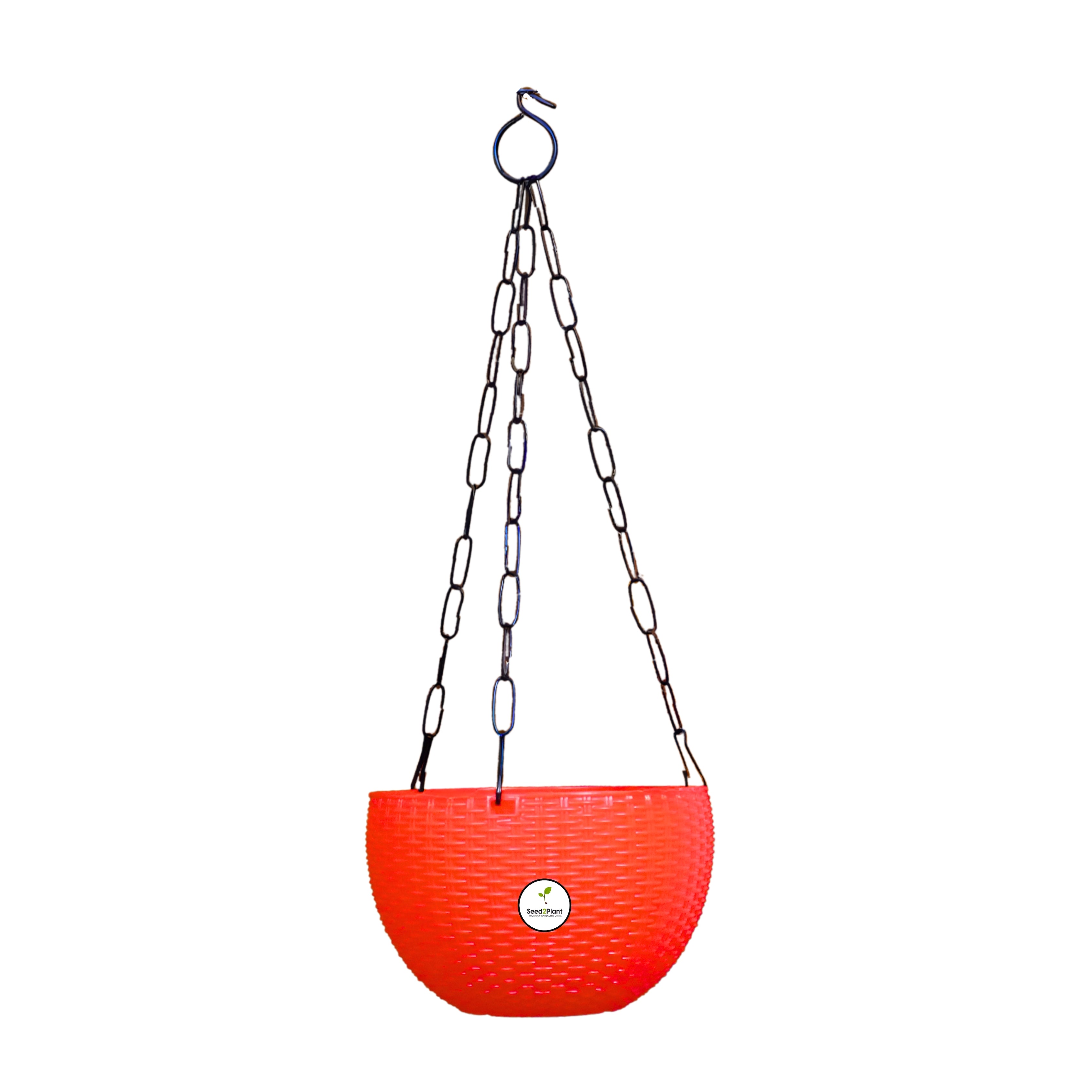 Ultra Model Virgin Plastic Hanging Pot - Red Colour