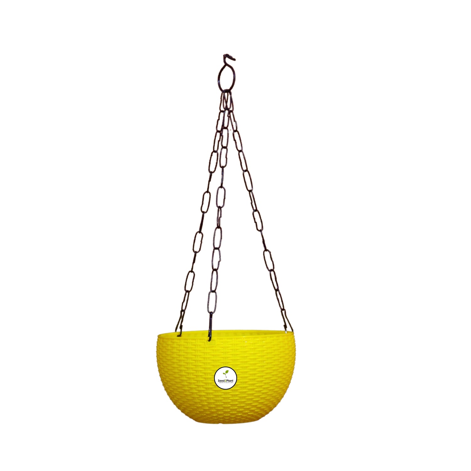 Ultra Model Virgin Plastic Hanging Pot - Yellow Colour