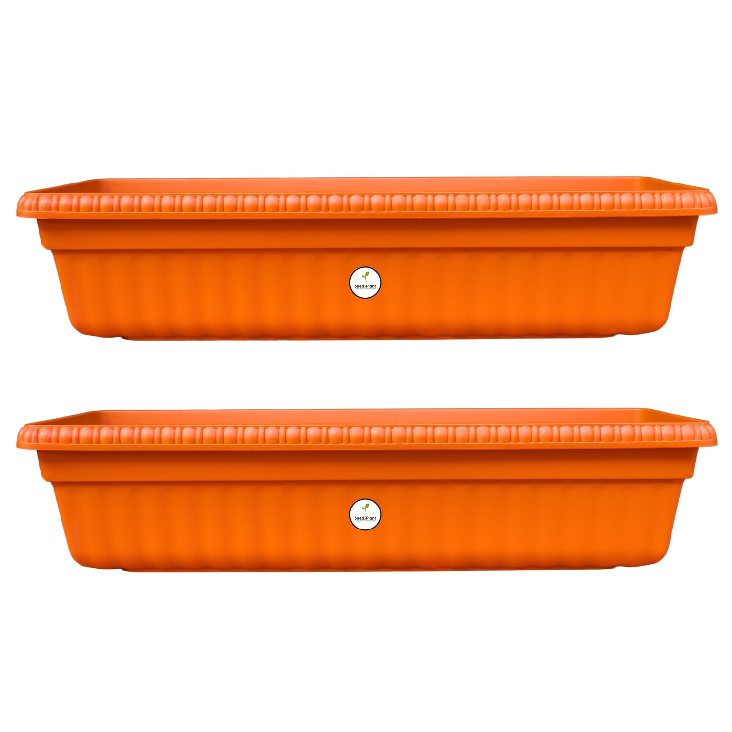 Vibrant Terracotta Rectangular Planter